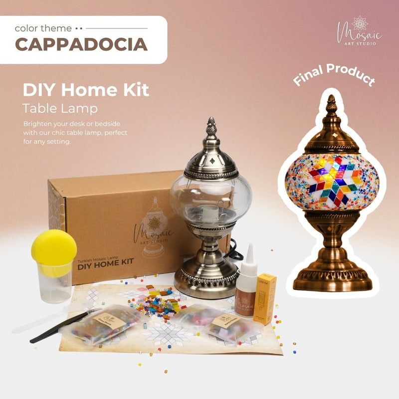 DIY Turkish Mosaic Lamp Kit – Cappadocia Inspired Colors