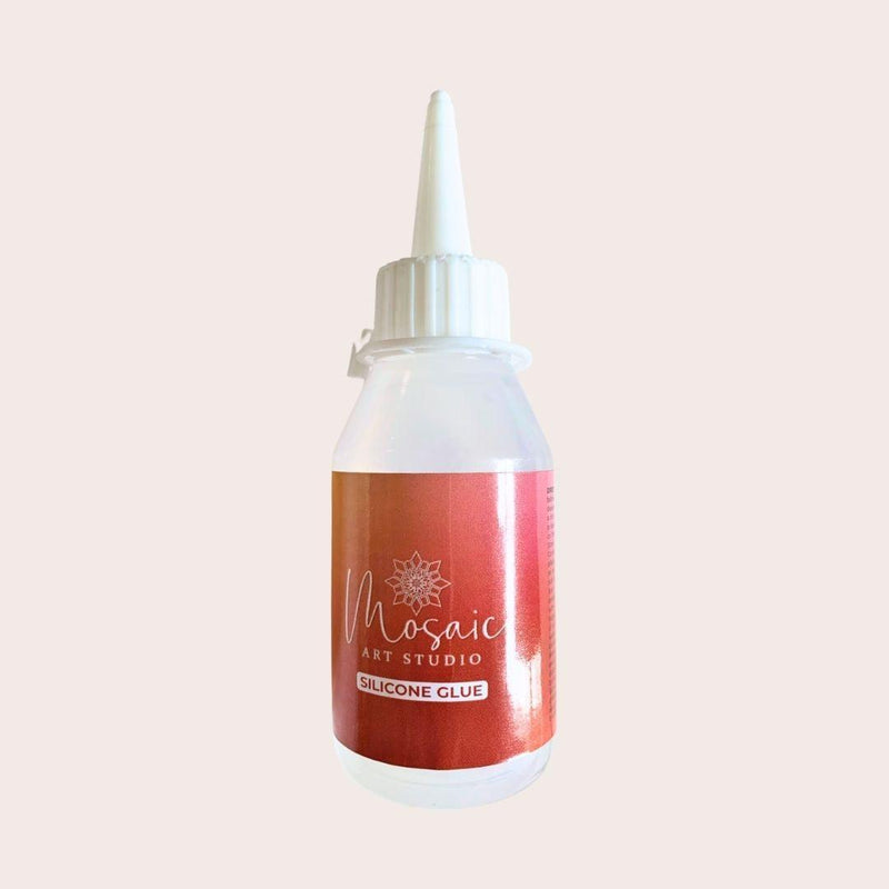 50ml bottle of Mosaic Art Studio silicone glue with red label and white nozzle cap