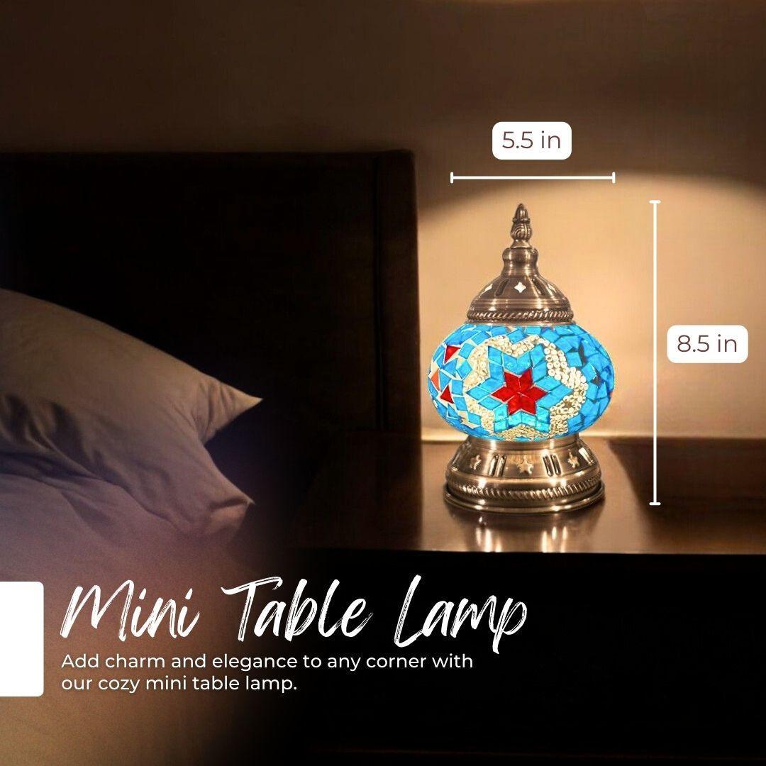Ready-made Mosaic Lamp - Red & Blue Star